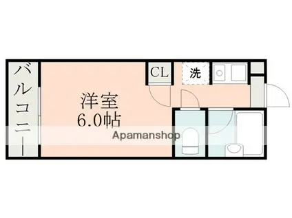 キャッスルマンション(ワンルーム/1階)の間取り写真