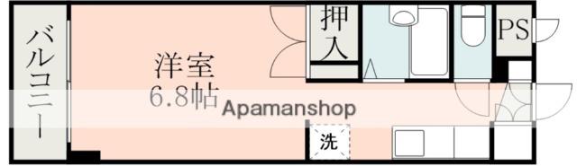 コート黒髪(ワンルーム/3階)の間取り写真