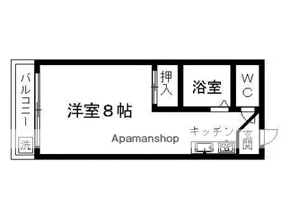 アストリー京町台(ワンルーム/2階)の間取り写真
