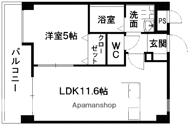 フォルトゥーナ(1LDK/1階)の間取り写真