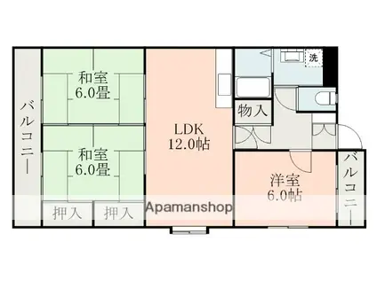 ファミールA(3LDK/4階)の間取り写真