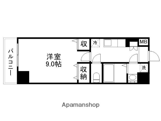 ヴェルデシオン(1K/5階)の間取り写真