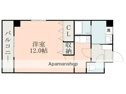 ガーデンオブモニカ(1K/2階)の間取り写真