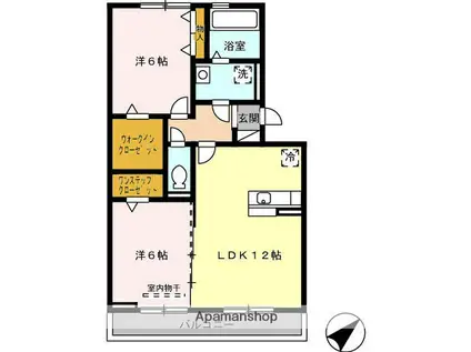 ソレイユエトワール(2LDK/2階)の間取り写真