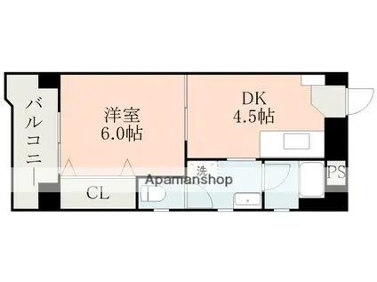 サクライースト(1DK/4階)の間取り写真