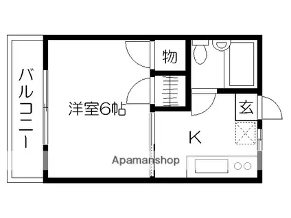コーポれいんぼう(1K/2階)の間取り写真