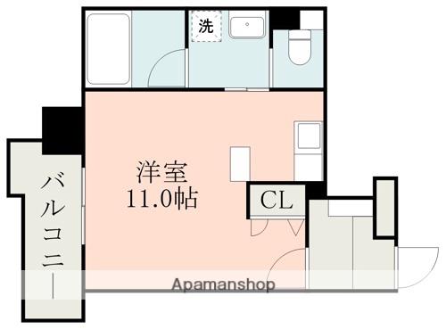 コネクト新水前寺(ワンルーム/4階)の間取り写真