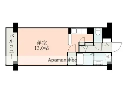 レインボーヒルズ(ワンルーム/5階)の間取り写真