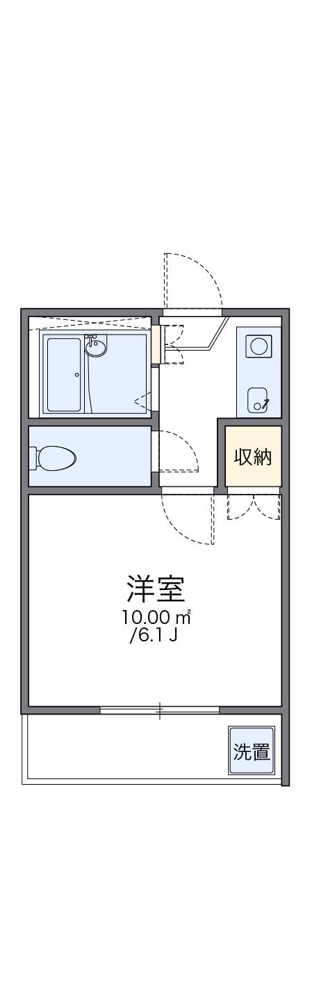 レオパレス水前寺西PART4A(1K/2階)の間取り写真