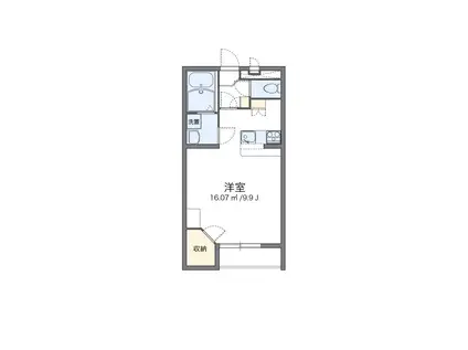 レオパレス扇(1K/2階)の間取り写真