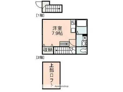 ピエールフォレ国府(ワンルーム/2階)の間取り写真