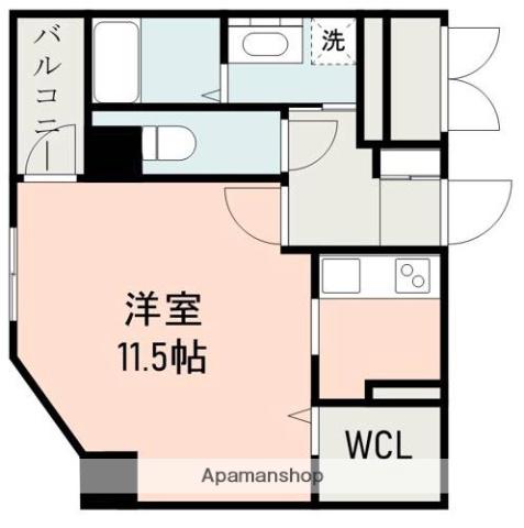 URBAN SPACE坪井(ワンルーム/9階)の間取り写真