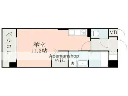 SPRINGCOURT近見(ワンルーム/5階)の間取り写真