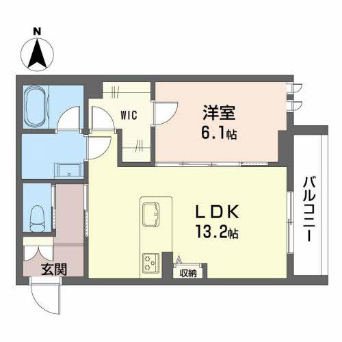 シャーメゾンCOMFORZA(1LDK/2階)の間取り写真