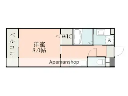 ラ・シック大津Ⅱ(1K/3階)の間取り写真