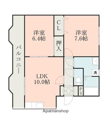 オーセンティック後藤(2LDK/2階)の間取り写真