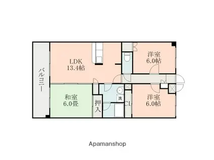 ロイヤルゲートⅡ(3LDK/2階)の間取り写真