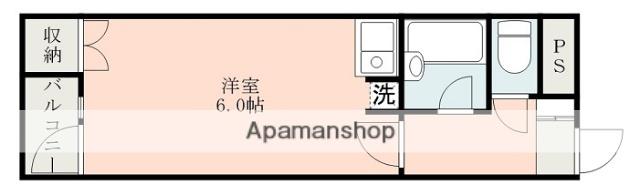 グランピア水前寺1(1K/4階)の間取り写真