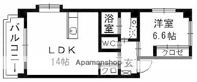 ウィステアリアⅠ(1LDK/1階)の間取り写真