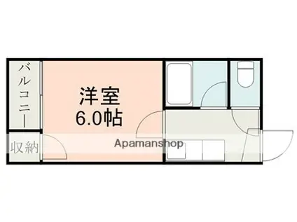 コーポ♯&♭(1K/1階)の間取り写真