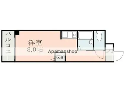 シティーガーデン水前寺(ワンルーム/7階)の間取り写真