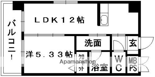 クイール世安(1LDK/7階)の間取り写真