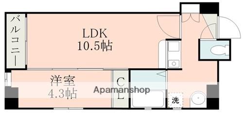 AXIS南千反畑(1LDK/3階)の間取り写真