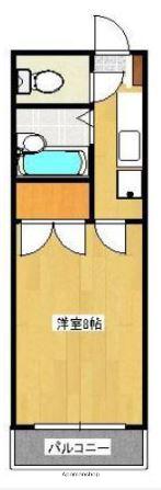 アストリー京町台(1K/2階)の間取り写真