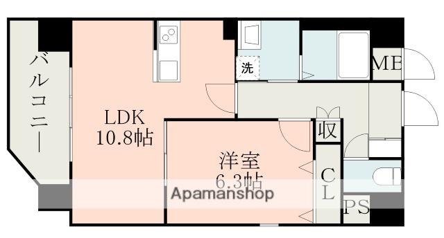 オーネスト九品寺(1LDK/7階)の間取り写真