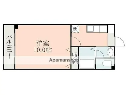 プラージュ帯山(1K/2階)の間取り写真