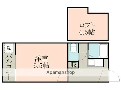 ウイングス1番館(1K/1階)の間取り写真
