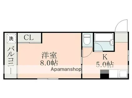 メゾンドロアンヌ(1DK/1階)の間取り写真