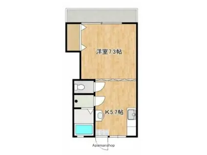 新南部ロイヤルハイツ(ワンルーム/3階)の間取り写真