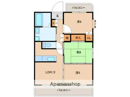 シークシャルム(3LDK/4階)の間取り写真