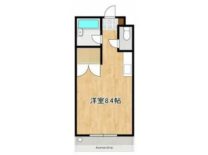 アンプルール新屋敷(ワンルーム/2階)の間取り写真