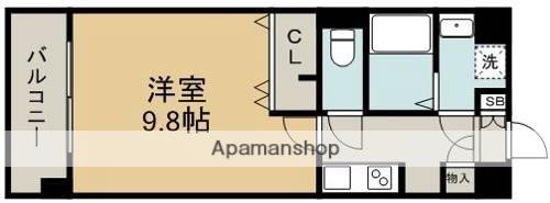 ISM水前寺(1K/8階)の間取り写真