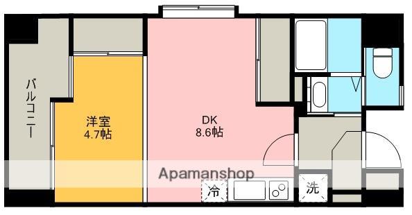 アーバンパーク水前寺公園(1LDK/7階)の間取り写真