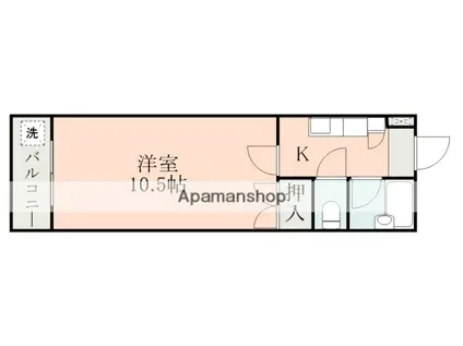 カレッジコーポK(1K/1階)の間取り写真