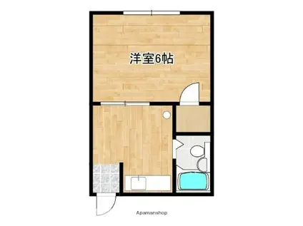 ラピタ大江(1K/2階)の間取り写真