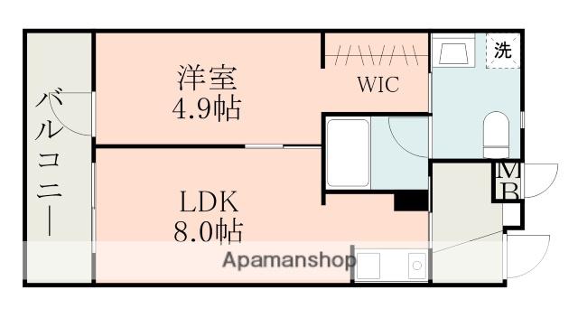 EXCIA・S(1DK/2階)の間取り写真