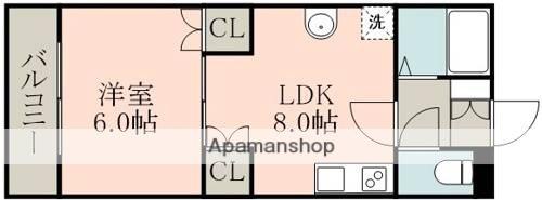 PRENDRE武蔵ケ丘 Ⅰ(1LDK/2階)の間取り写真