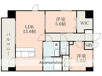 LIXIS大江(2LDK/9階)の間取り写真