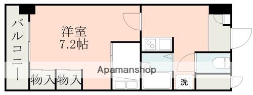 リバーサイド川端(1K/8階)の間取り写真