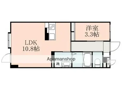 MAJOR光の森駅前(1LDK/1階)の間取り写真