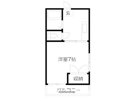 宮本ビル(1K/3階)の間取り写真