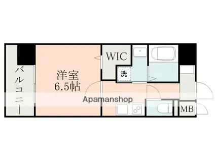 レクシア フラッツ水前寺(1K/8階)の間取り写真