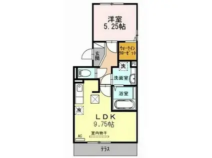 リーベンバウム(1LDK/2階)の間取り写真