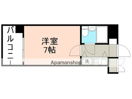 朝日プラザ坪井(1K/13階)の間取り写真