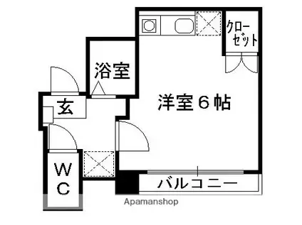 上通ひらせビル(ワンルーム/4階)の間取り写真