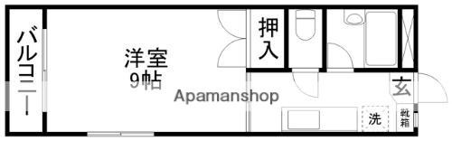 イーストレジデンス(1K/1階)の間取り写真